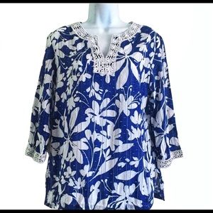 Alfred Dunner Cotton Print Tunic